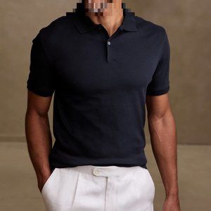 Banana Republic Navy Luxury-Touch Polo Size S